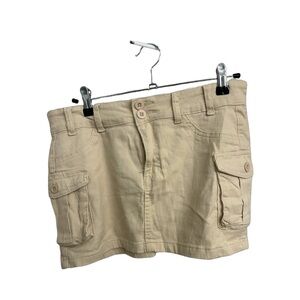 Khaki Cargo Skirt